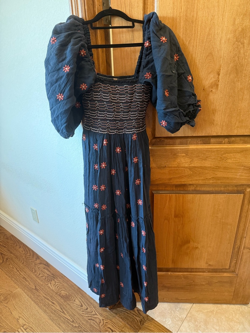 Free People Maxi Dress with Puff Sleeves